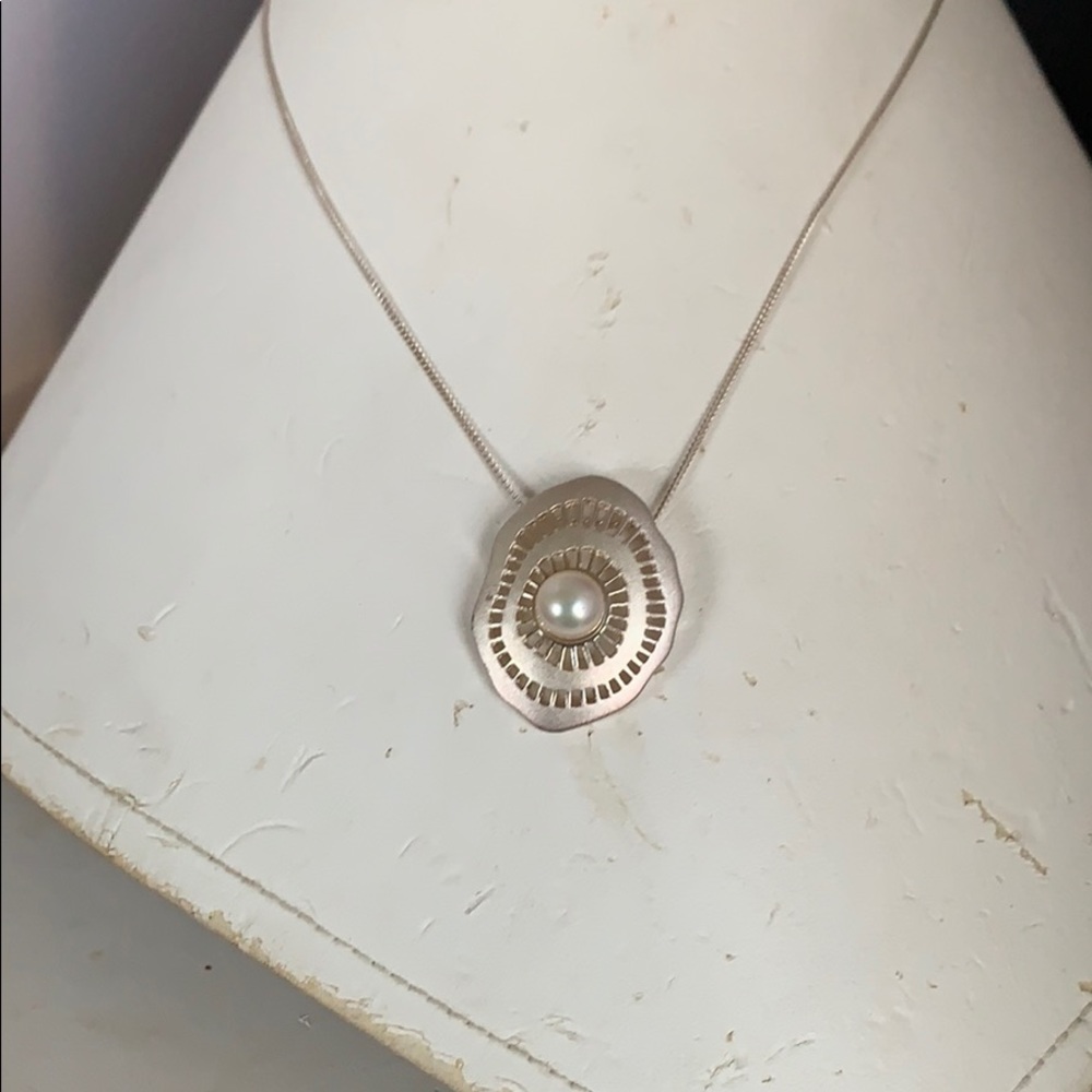 Sterling pearl necklace